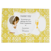 Grand Sac Cadeau Première communion Merci afro-américain (Dos)