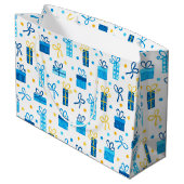 Grand Sac Cadeau Présents Hanoukka (Dos Angle)