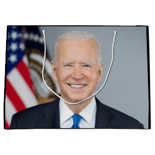 Grand Sac Cadeau Président Joe Biden Maison Blanche Portrait Moyen