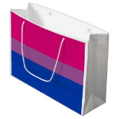 Grand Sac Cadeau Pride bisexuelle (Bi Drapeau) (Devant Angle)