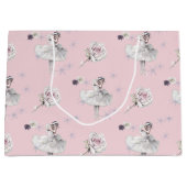 Grand Sac Cadeau Prima Ballerina Swan et Roses (Devant)