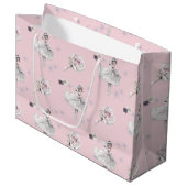 Grand Sac Cadeau Prima Ballerina Swan et Roses (Devant Angle)