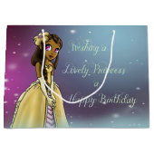 Grand Sac Cadeau Princesse afro-américaine (Devant)