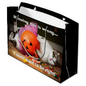 Grand Sac Cadeau Princesse Chat avec seau à bonbons (Dos Angle)