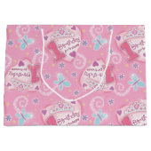 Grand Sac Cadeau Princesse d'anniversaire (Devant)