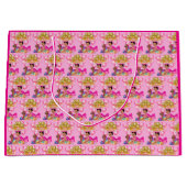 Grand Sac Cadeau Princesse en rose (Devant)