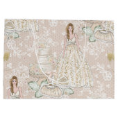 Grand Sac Cadeau Princesse Mariage (Dos)