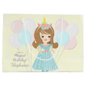 Grand Sac Cadeau Princesse Unicorn (Dos)