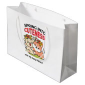 Grand Sac Cadeau Printemps dans la laideur - Illustration de chien  (Dos Angle)