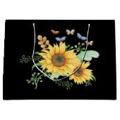 Grand Sac Cadeau printemps de tournesol (Devant)