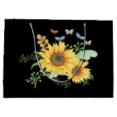 Grand Sac Cadeau printemps de tournesol (Dos)