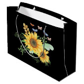 Grand Sac Cadeau printemps de tournesol (Dos Angle)
