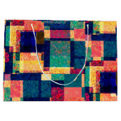 Grand Sac Cadeau Prismatic Blocks – Modern Abstract Geometric (Dos)