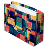 Grand Sac Cadeau Prismatic Blocks – Modern Abstract Geometric (Dos Angle)