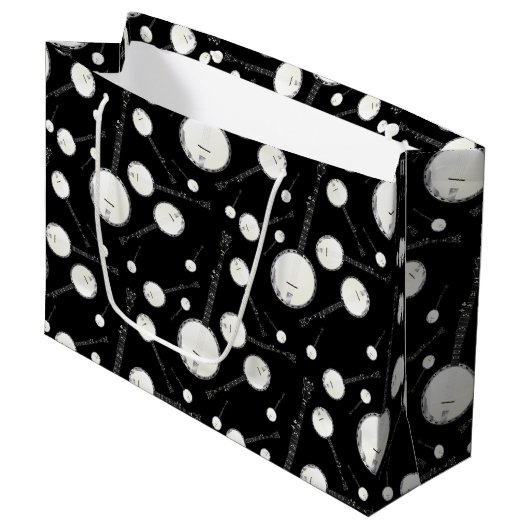 Grand Sac Cadeau Professeur de musique de Banjo (Devant Angle)