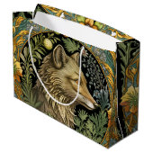 Grand Sac Cadeau Profil Wolf en style vintage (Dos Angle)