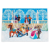 Grand Sac Cadeau Promenade hivernale (Devant)