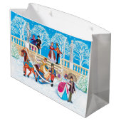 Grand Sac Cadeau Promenade hivernale (Dos Angle)