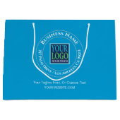 Grand Sac Cadeau Promo d'affaires, Conception circulaire, Logo, Adr (Devant)