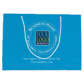 Grand Sac Cadeau Promo d'affaires, Conception circulaire, Logo, Adr (Dos)