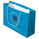 Grand Sac Cadeau Promo d'affaires, Conception circulaire, Logo, Adr (Devant Angle)