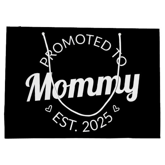Grand Sac Cadeau Promu À Mommy Est. 2025 I (Dos)