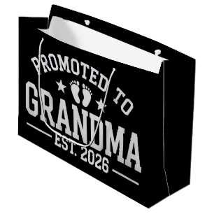 Grand Sac Cadeau Promue grand-mère dès 2026 Grands-parents Bébé