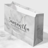 Grand Sac Cadeau Proposition Bridesmaid | Élégant script en marbre