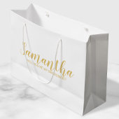Grand Sac Cadeau Proposition Bridesmaid | Or de script moderne