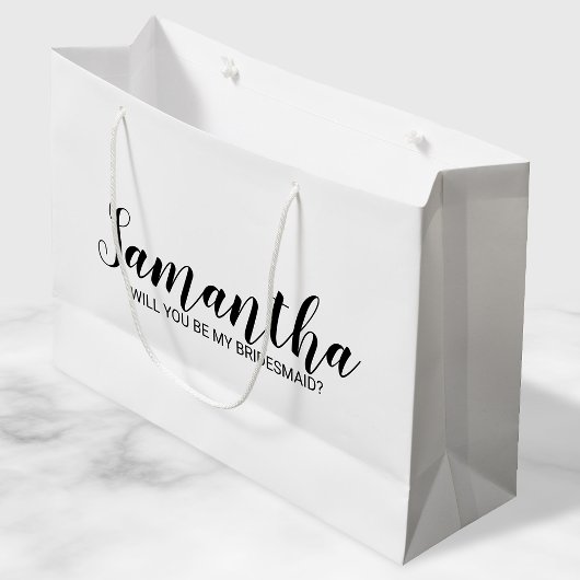 Grand Sac Cadeau Proposition de Bridesmaid moderne
