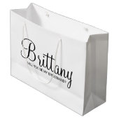 Grand Sac Cadeau Proposition de servante d'information moderne blan (Devant Angle)