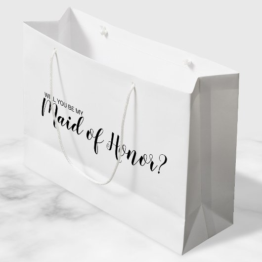 Grand Sac Cadeau Proposition d'honneur Proposition moderne