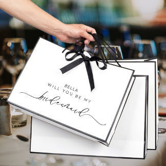 Grand Sac Cadeau Proposition minimaliste de servante d'information 