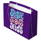 Grand Sac Cadeau Protéger les sacs-cadeaux Trans-Kids (Dos Angle)