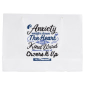 Grand Sac Cadeau Proverbs 12:25 Bible Verse – Kind Word Art (Dos)