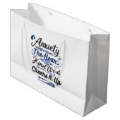 Grand Sac Cadeau Proverbs 12:25 Bible Verse – Kind Word Art (Devant Angle)