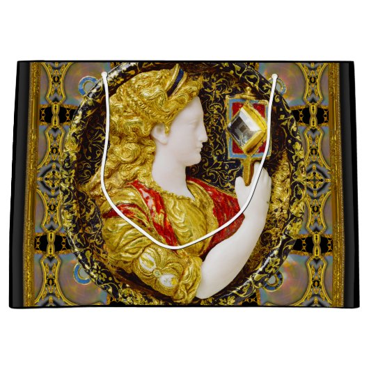 Grand Sac Cadeau Prudence Vieux Monde Élégant  (Devant)