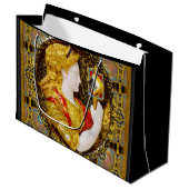 Grand Sac Cadeau Prudence Vieux Monde Élégant  (Devant Angle)