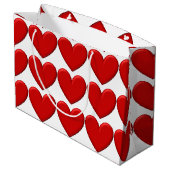 Grand Sac Cadeau Puffy Hearts (Dos Angle)