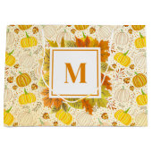 Grand Sac Cadeau Pumpkins Autumn Fall Harvest Pattern (Devant)
