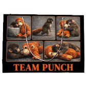 Grand Sac Cadeau Punch Bébé Singe (Dos)