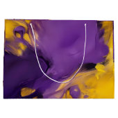 Grand Sac Cadeau Purple and Gold Abstract (Dos)