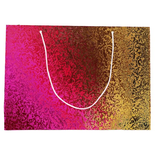 Grand Sac Cadeau Purple & Gold Shade Joyeux Anniversaire Nom (Dos)