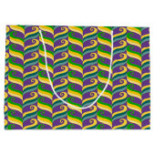 GRAND SAC CADEAU PURPLE OR VERT MARDI GRAS SWIRLS (Dos)