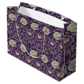 Grand Sac Cadeau Purple William Morris Style Floral (Dos Angle)