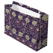 Grand Sac Cadeau Purple William Morris Style Floral (Devant Angle)