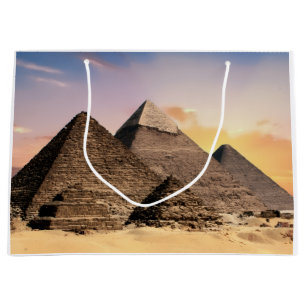 Grand Sac Cadeau pyramides de gizeh Égypte antique paysage désertiq