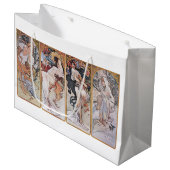 Grand Sac Cadeau Quatre Saisons, Mucha (Devant Angle)