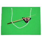 Grand Sac Cadeau Queue de billard et boules de billard (Devant)