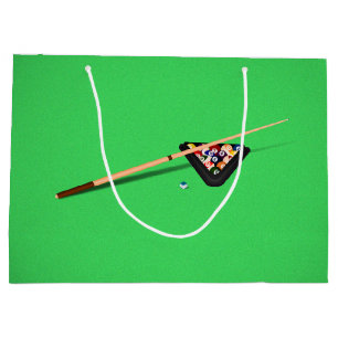Grand Sac Cadeau Queue de billard et boules de billard